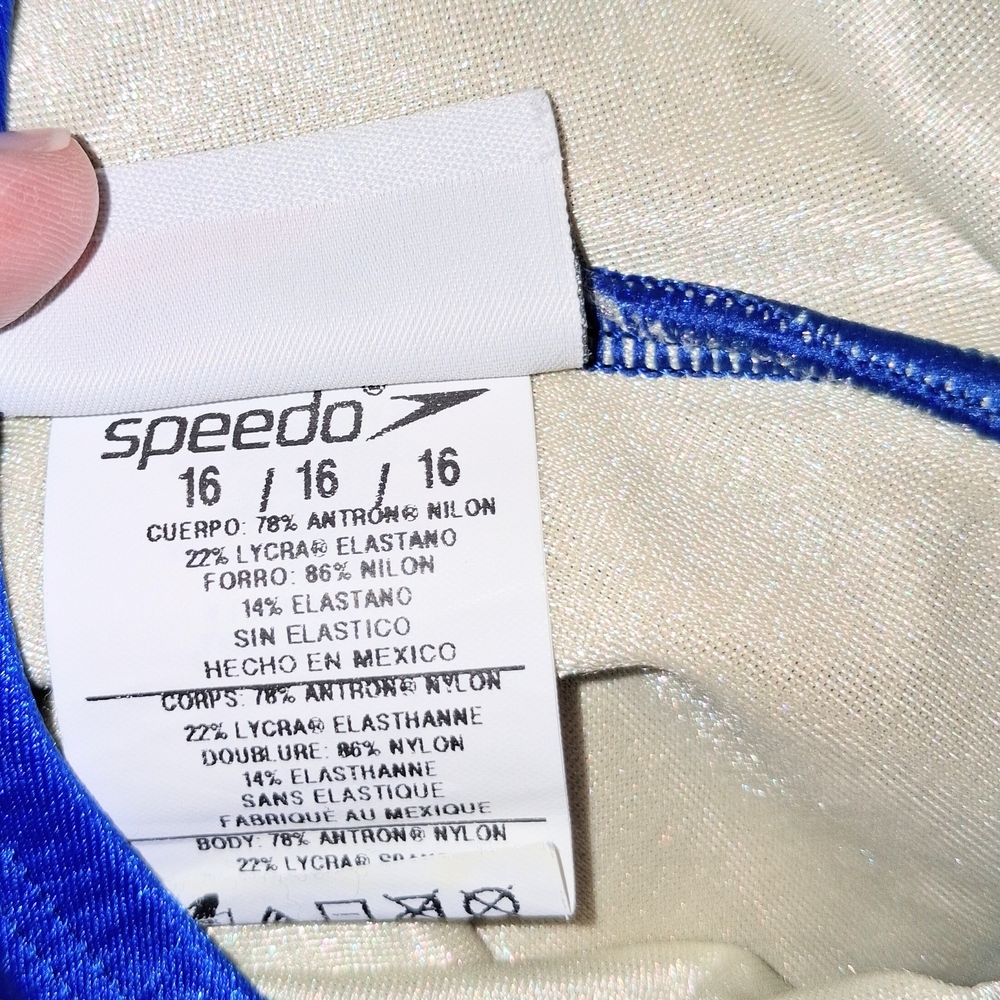 Speedo Women's Blue One-Piece Swimsuit - Picture 4 of 4
